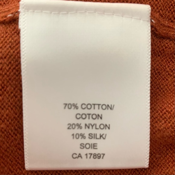 Banana Republic, Cotton/Silk Blend, Argyle, Zip Front Sweater, Size Large - Picture 12 of 13